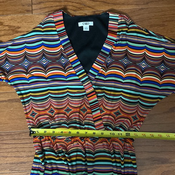 Cato colorful stripe open shoulder dress - size small - Picture 11 of 13